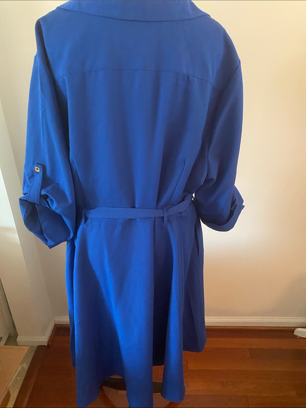 Sharagano NWT size 22W blue collared dress - Picture 5 of 9